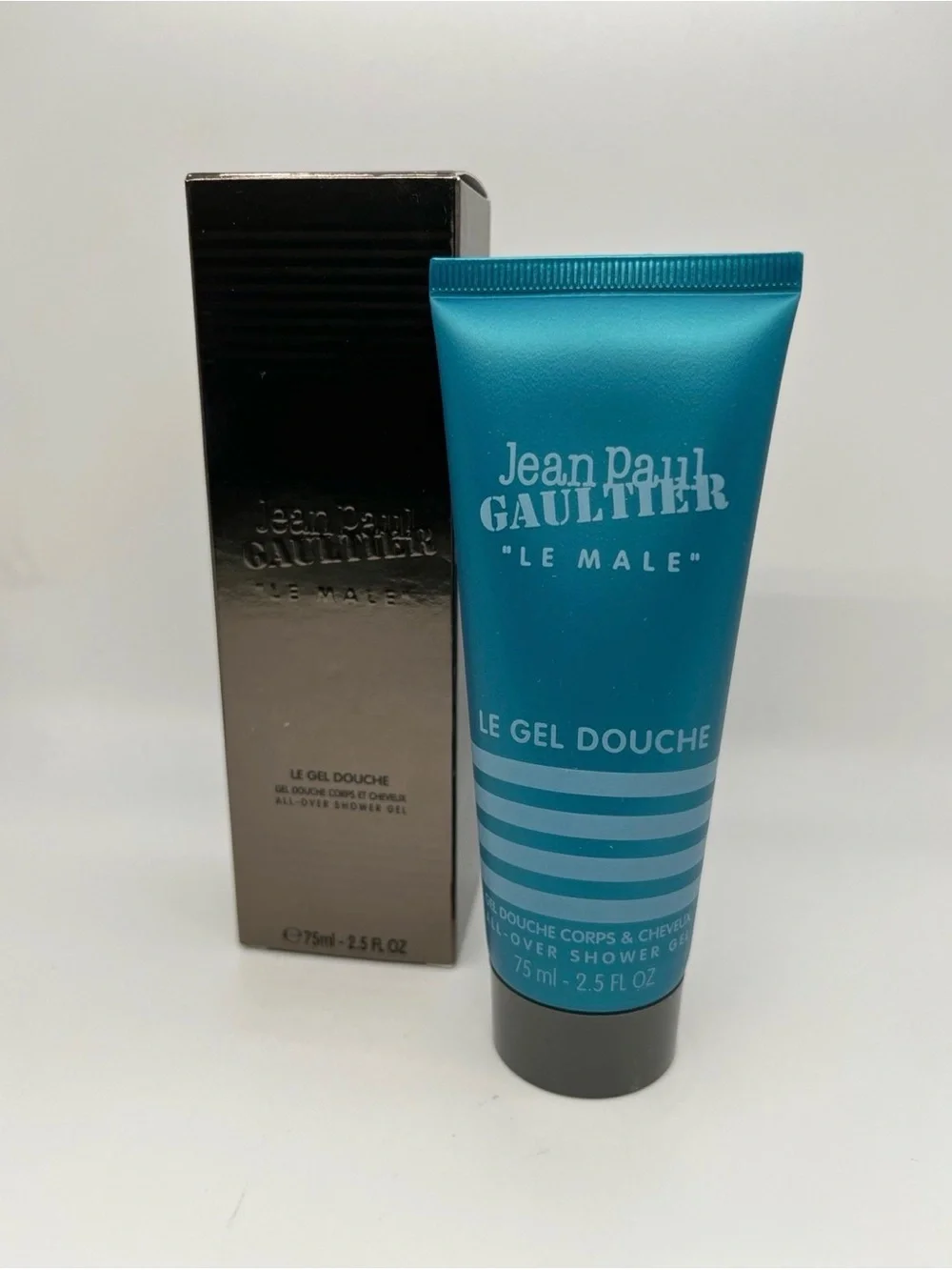 Jean Paul Gaultier Le Male Shower Gel - Teal Tube with Silver Box